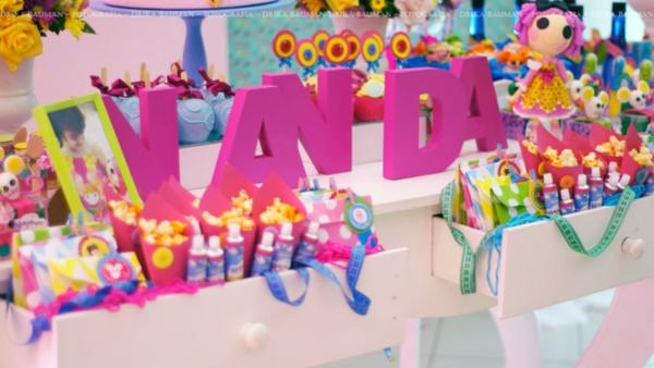 LalaLoopsy themed birthday party via Kara's Party Ideas KarasPartyIdeas.com #lalaloopsy #nanjaloopsy #birthday #party #ideas #cake #supplies #idea #favors #table #dessert src=